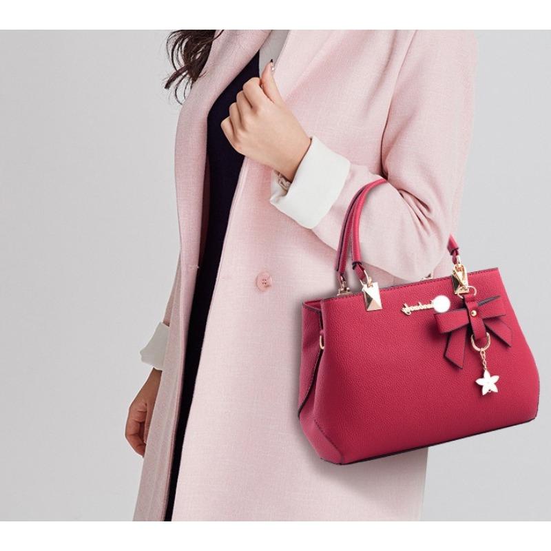 Damentasche 2025 neue Mode Tasche Koreanische Version tragbare Schulter Umhängetasche Schleife dekorative Damentasche