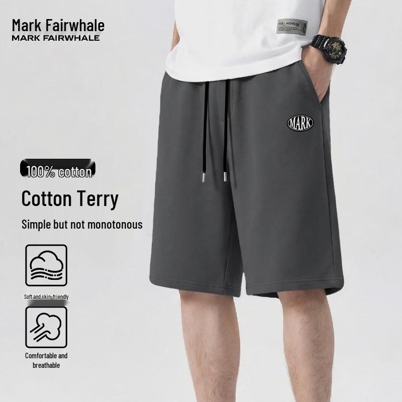 

MARK FAIRWHALE Men s Loose Fit Cotton Blend Five-Point Shorts