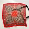 Vintage Paisley Satin Square Scarf Women Silky Soft Neck Scarf Versatile Thin Bandana Hair Wrap Shawl Elegant Hair Accessory