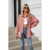 Spring and Autumn Women's Solid Colour Lapel Button Long Sleeve Loose Shirt Jacket