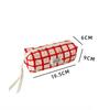 Cartoon Plaid Pencil Case Girls' Stationery Storage Bag Student High-value Pencil Case Makeup Bag