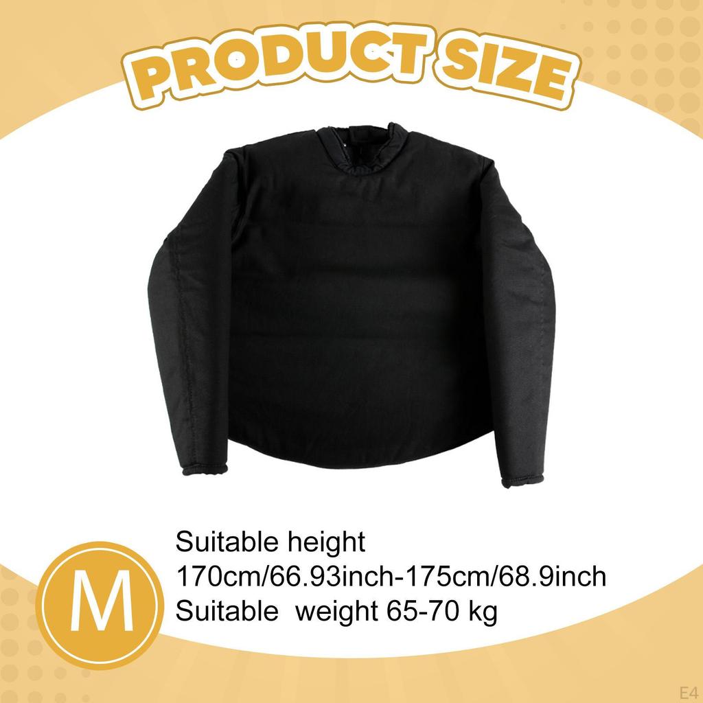 Fencing Tutor Vest Long Sleeve Jacket Athletic Top with Zipper Suit Canvas for Playing Training