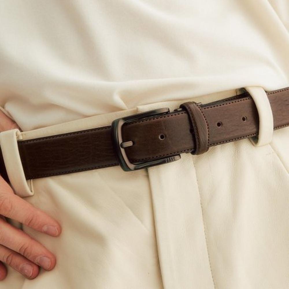 Daks Brown Premium Cowhide Bizo Belt Dbbe6e060w3 Single option