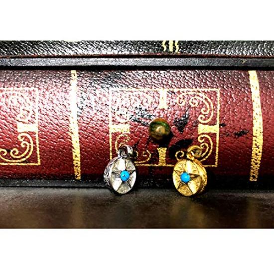 [Jurais] Hawaiian Jewelry Necklace for Women and Men - Star, Medal, Coin, Turquoise Stone, K14 Yellow Gold Plated, Surgical Stainless Steel, 45cm-50cm