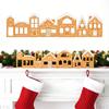 DIY Foldable Xmas Gingerbread House Cardboard Kit with LED Lights Xmas Gingerbread House Craft Decor Kit for New Year Decoration