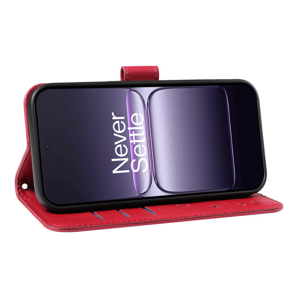 For OnePlus Nord CE5 5G/OnePlus Ace 5 Racing 5G Leather Wallet Case with Strap Dandelion Imprint Phone Stand Cover