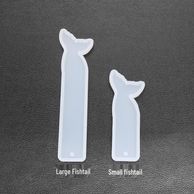 DIY Epoxy Crystal Fish Tail Bookmark Mold - Cute UV Resin Ruler & Mirror Mold for Jewelry