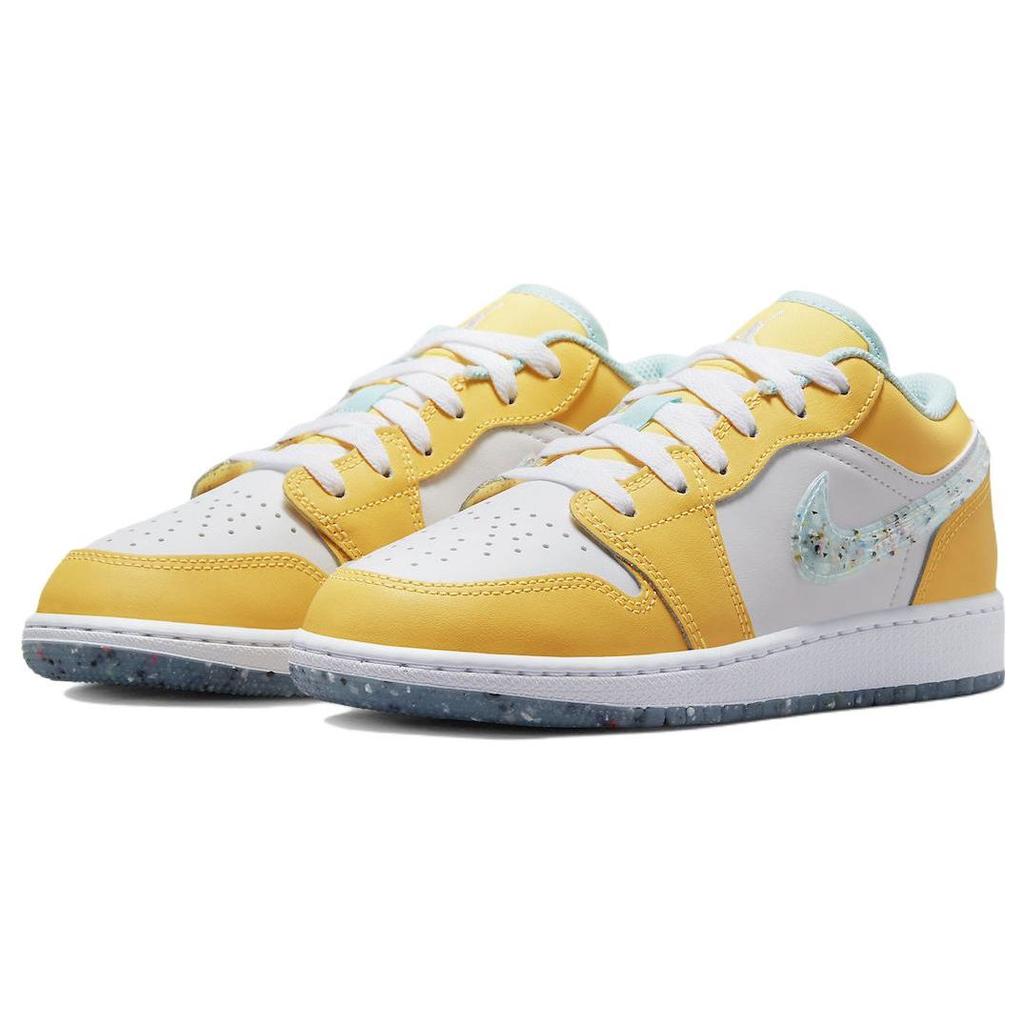 Air Jordan 1 SE GS Recycled Grind Kids Sneakers Yellow Citron-Pulse White DX4375-800
