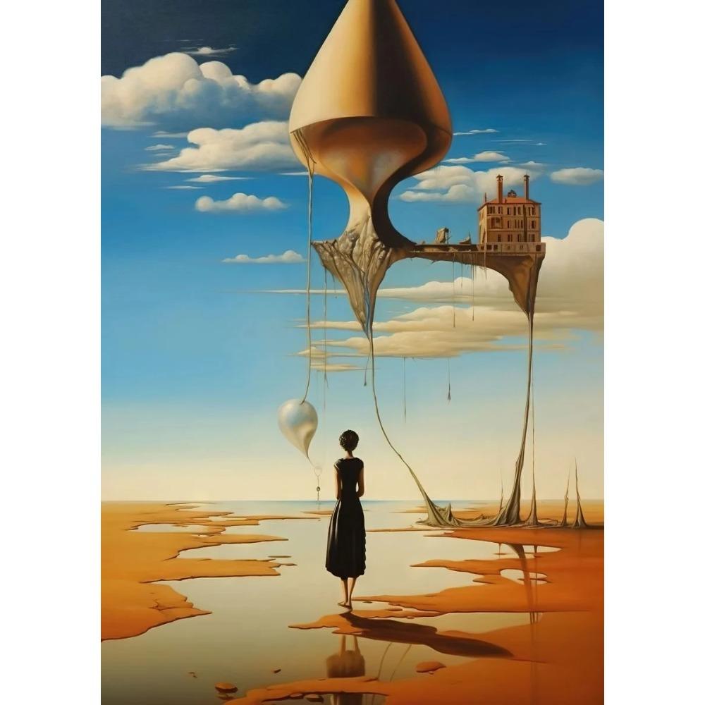 Surrealism Salvador Dali Artworks Surreal Temporal Paradox Poster Canvas Painting Wall Art Prints Picture for Room Home Decor