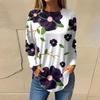 Women's Loose Round Neck Floral Print Long Sleeve T-Shirt Top 3d T-Shirts Women’s