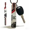 FOR HONDA RACING RIDE PU Leather Keychain Minimalist Key Holder Durable Key Organizer Car Keys Bag Accessories Gift LK6 