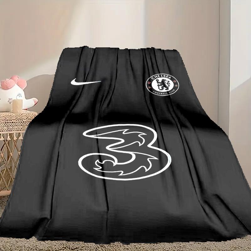 1 Couverture Chelsea FC Facile d'Entretien, Parfaite pour le Canapé, le Lit, la Maison, le Voyage et Plus, Couverture Imprimée Chaude et Durable