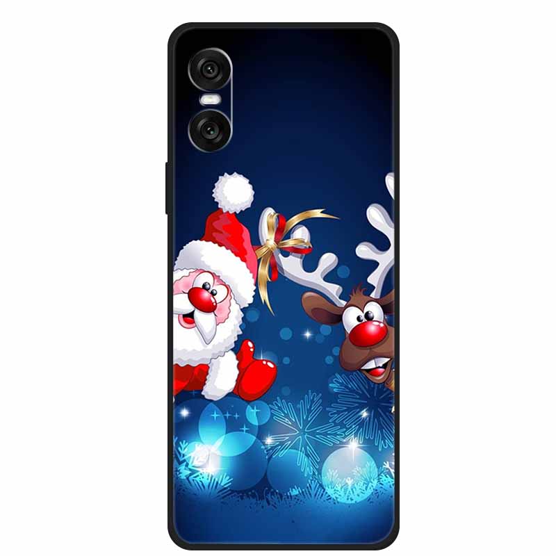 Christmas Phone Cases For Sony Xperia 10 VI 5G Case Soft TPU Silicone Santa Santa Claus Cover For Xperia 10VI Cover Bumper Funda