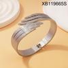 Gold-Plated Wheat Ear Open Cuff Bracelet for Women - Elegant and Versatile Titanium Steel Jewelry