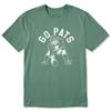 Life is Good Herren Go Pats Leprechaun Kurzarm Crusher T-Shirt, Granitgrün