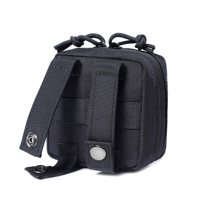 Small Tactical Pouch Micro Utility Molle Pouch Removable Clear Id Pocket Mini Knife Compass Flashlight Card Storage Bag Belt