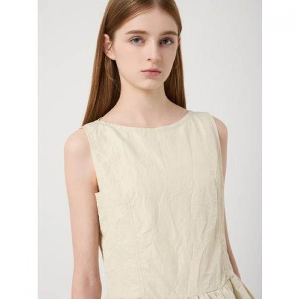 Cc Collect Balloon Sleeveless Blouse C251msc010 BK (black)/55