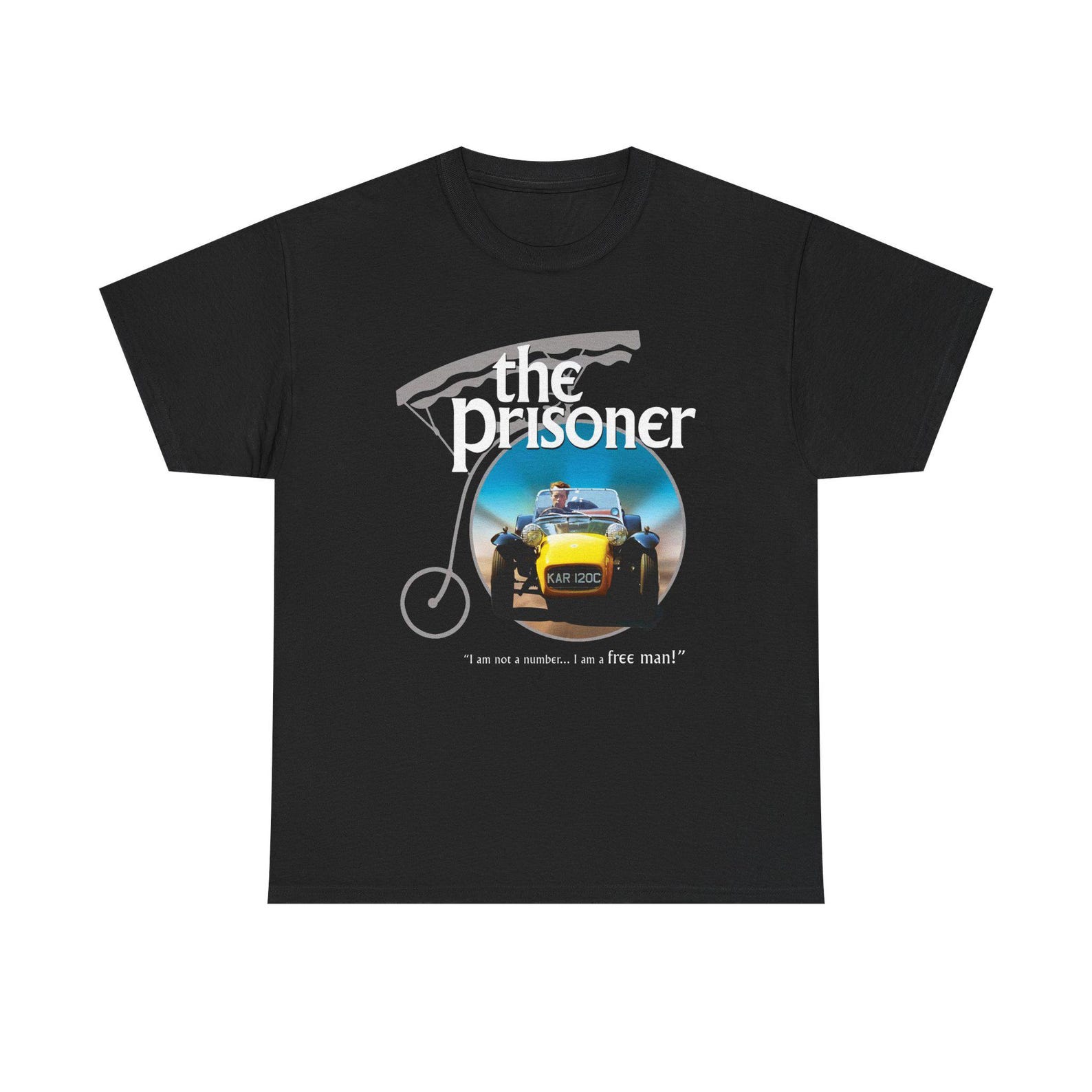The Prisoner TV Show Logo Black Navy Red Blue Tee T-Shirt Size S to 5XL XL