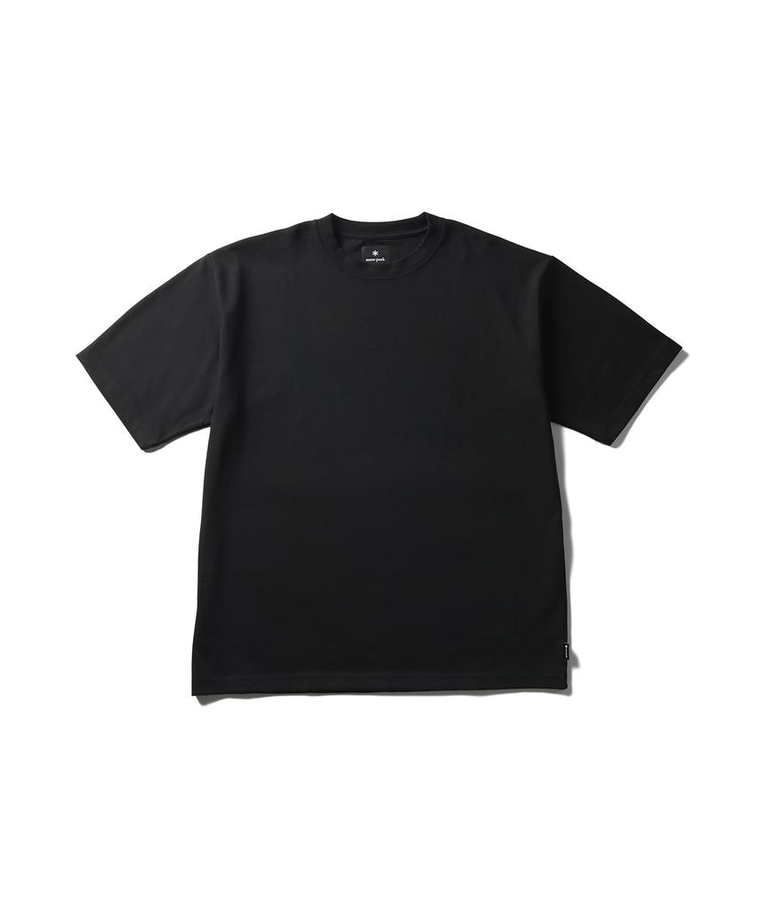Snow Peak New Standard Back Printed Logo Short Sleeve for Men and Size M T-Shirt NSD-TS-25AU004 T-Shirt Women, Black,