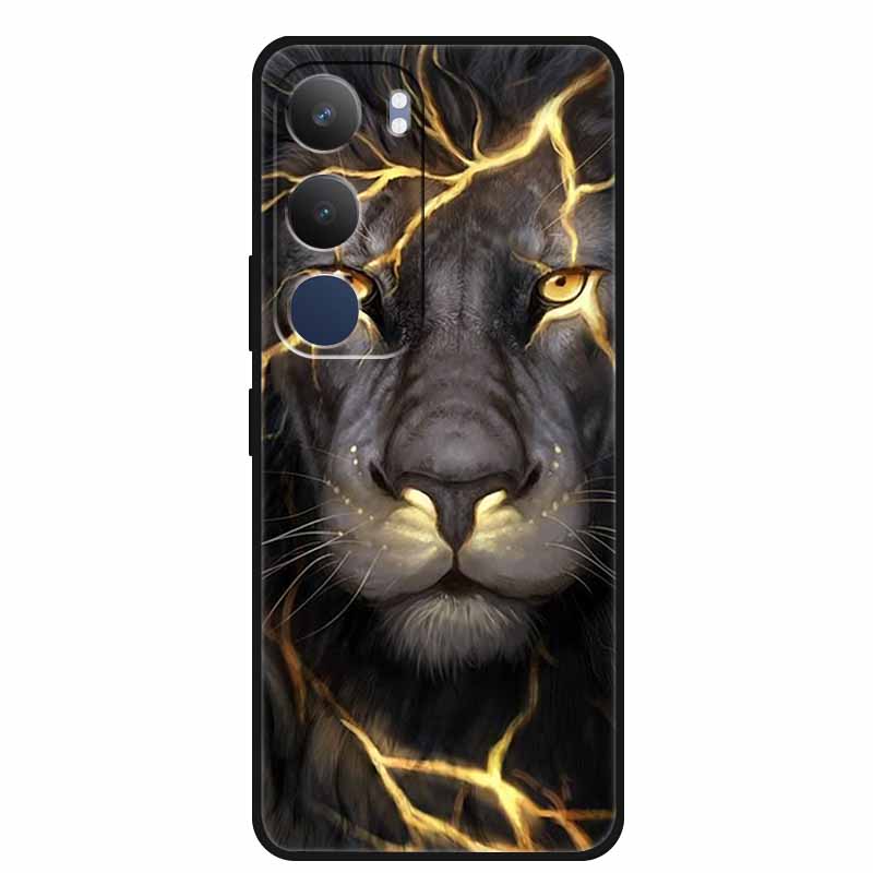 For Vivo Y19s 4G Case Y 19s 6.68" Soft Silicone TPU Phone Case for Vivo Y19s Pro 4G Cartoon Animal Shockproof Cover Y19 s Pro 4G