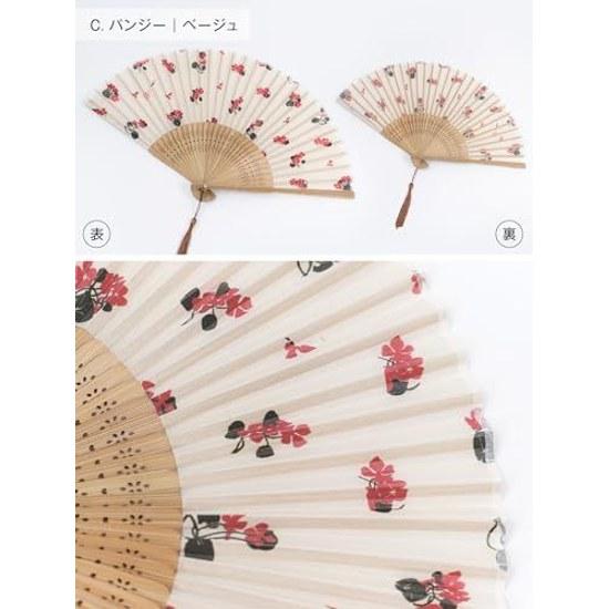Ametomari fan ladies silk fabric Yumeji Takehisa uchiwa bamboo Moso art defective item sense summer kimono cute stylish heatstroke prevention yukata