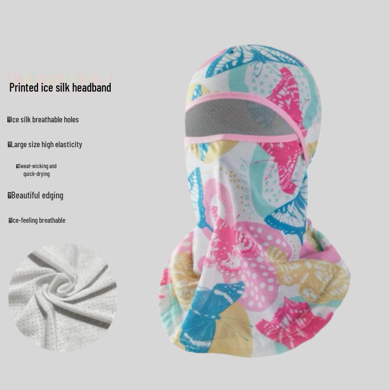 Men's Summer Ice Silk Headwear: Cycling, Fishing, Sun Protection Scarf, Welder Mask, Neck Protector, Helmet Liner