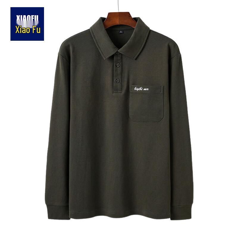 

Xiaofu Men s Pure Cotton Long-Sleeve Polo Shirt 2XL
