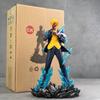 Anime One Piece Figure 26cm Standing Black Foot Blue Flame Sanji Action Model Toy GK Statue Doll Desk Decoration Birthday Gift