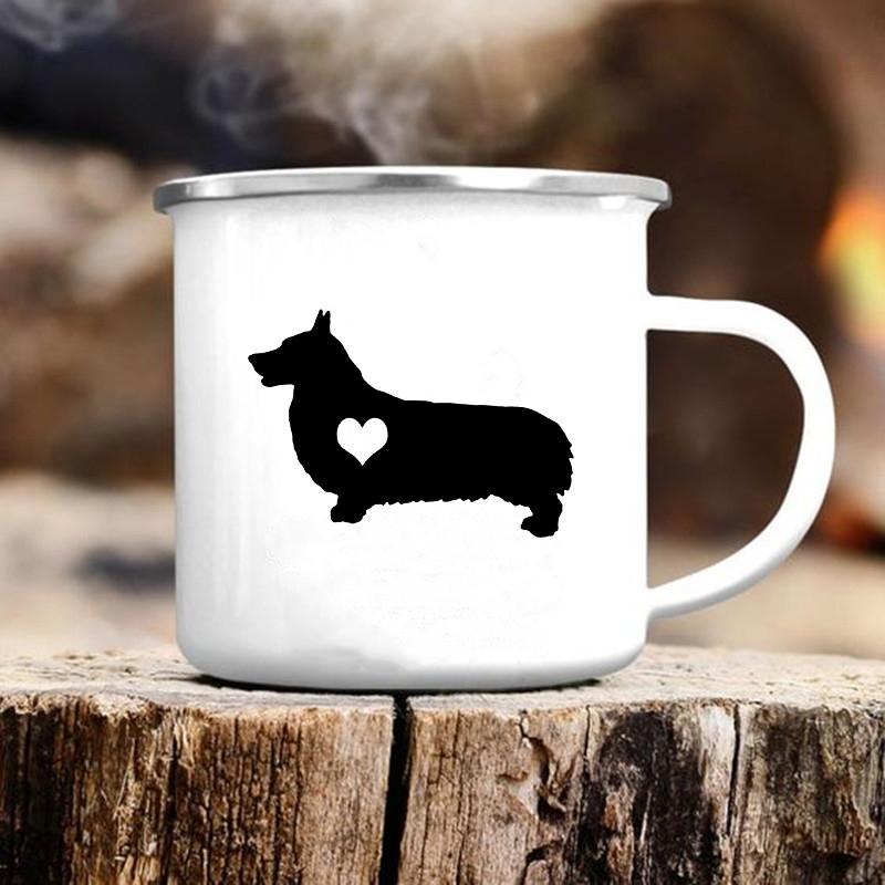 Cute Dog Printed Mugs Creative Coffee Tea Water Cup Original Breakfast Cups to Sublimate Camping Mug Beer Cupshe Drinkware Funny