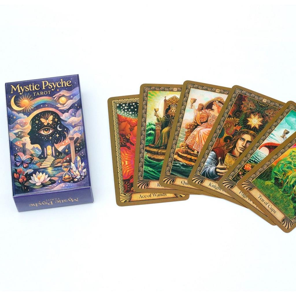 10.3*6cm Mystic Psyche Tarot Deck – 78-Card Set for Intuitive Wisdom, Spiritual Growth, and Archetypal Exploration