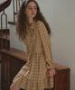 OURNOSTALGIA Prim Midi Tiered Dress_Mustard(Ob6Op08)