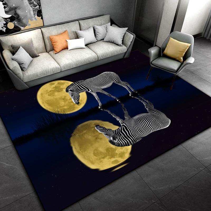 Wild Animal Zebra Area Rug Large,Carpet Rug for Living Room Bedroom Kitchen Doormat Decoration, bedroom decor  carpets cool
