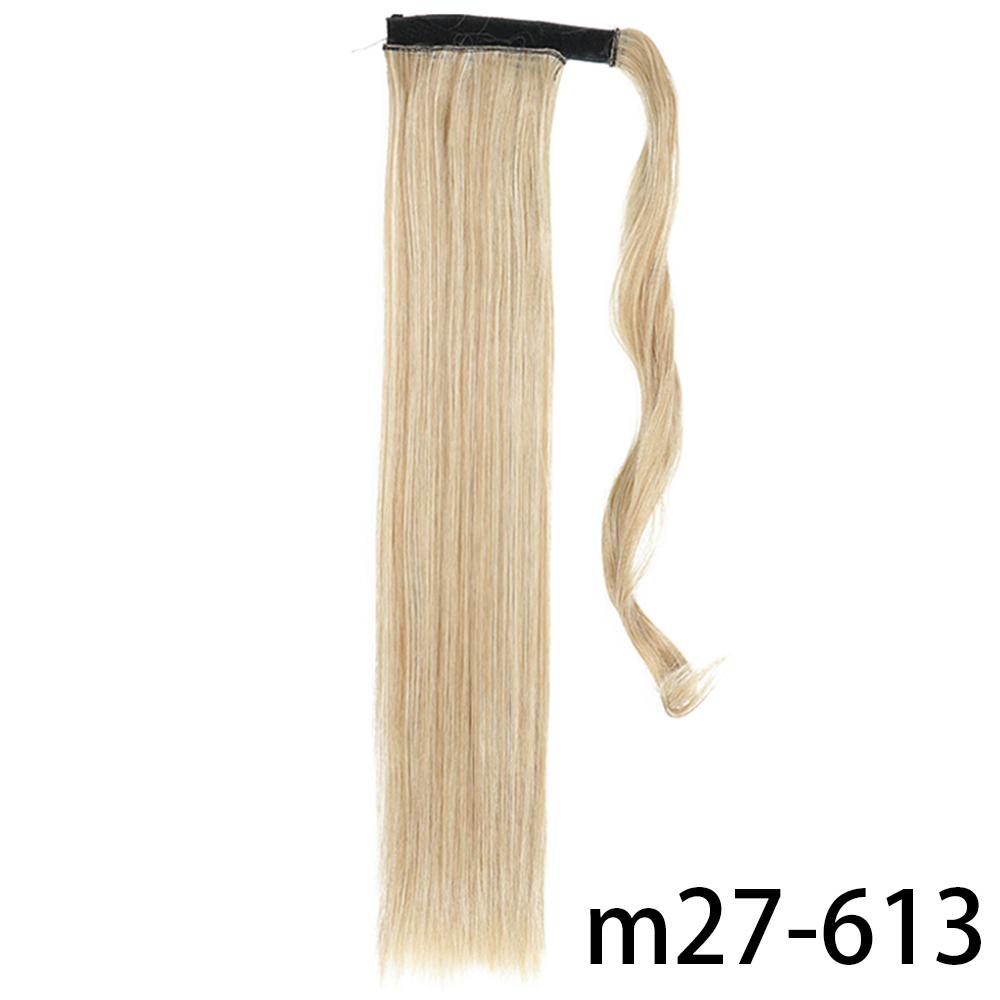MISS WIG Women Synthetic Long Straight Ponytail Extensions Heat Resistant Hair 22 and 34 Inch Wrap Around Pony Hairpiece for Women