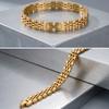 Heren RVS 5-delige schakelarmband voor Man Vrouw Sieraden Waterdicht Cadeaus Armbanden 8MM Breedte Horlogeband Stijl
