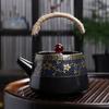 Kreativní keramická konvice na čaj Beam s otvorem pro filtr, vyhřívaná konvice na čaj, sada šálků čaje, orientální marocká konvice na čaj, hliněný bar