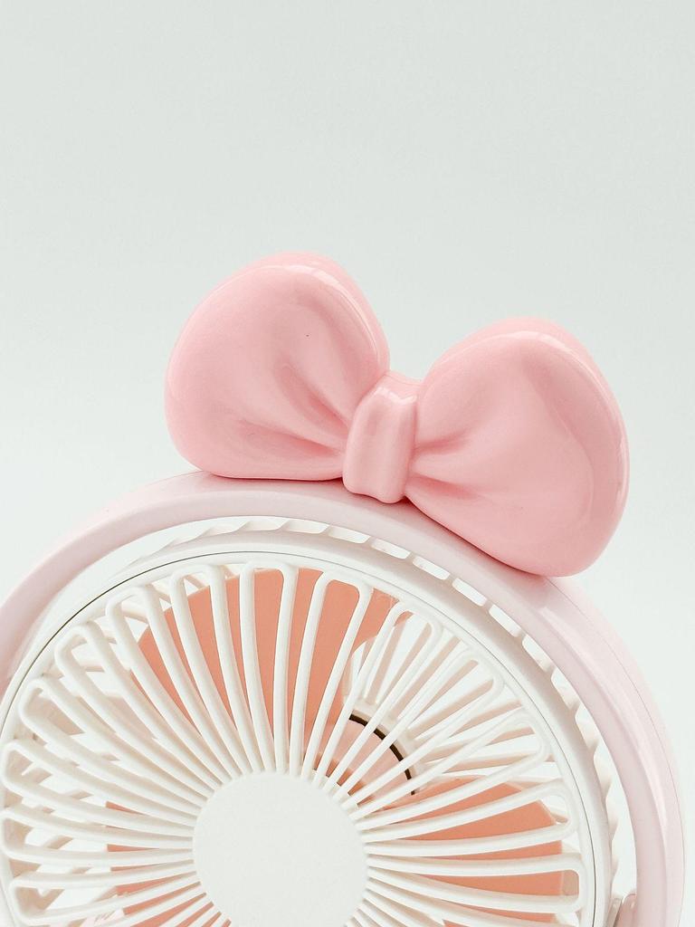 New Portable LED Desktop Fan: Lightweight, Rechargeable, Adjustable Three-Speed with Bow Design