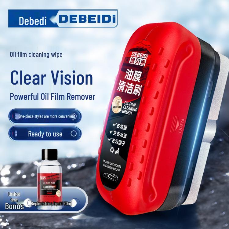 Red Strong Glass Oil Film Cleaning Wipe for Windshield, Windows, and Mirrors