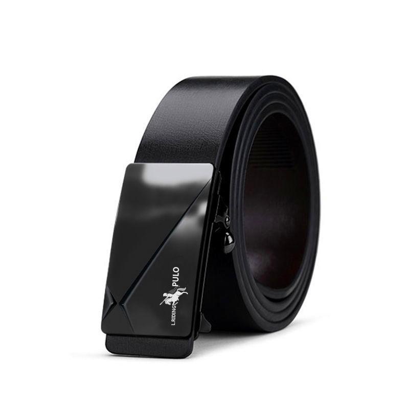 Paul  Belt Men Leather Automatic Buckle Belt Pure Cowhide Young People Casual Personality Korean Version of The Trend of The Trouser Belt