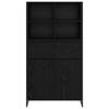 Sideboard 2 pcs Black Oak Effect 81 x 36 x 150.5 cm