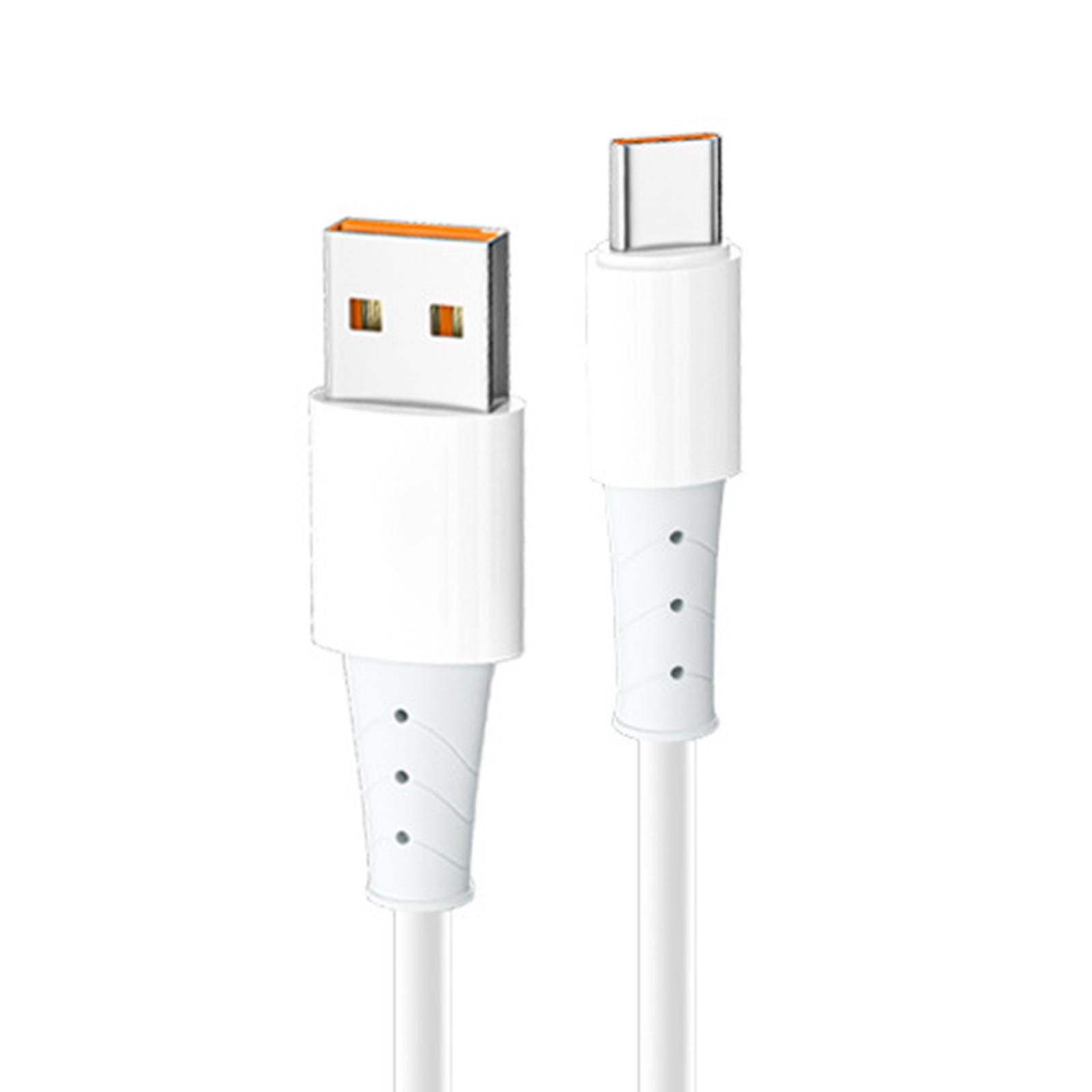 

3.2ft Long Bend Resistant USB Charging Cord USB to Type C/Micro USB Power Cable 65W 6A Fast Charging Cable for Phones B