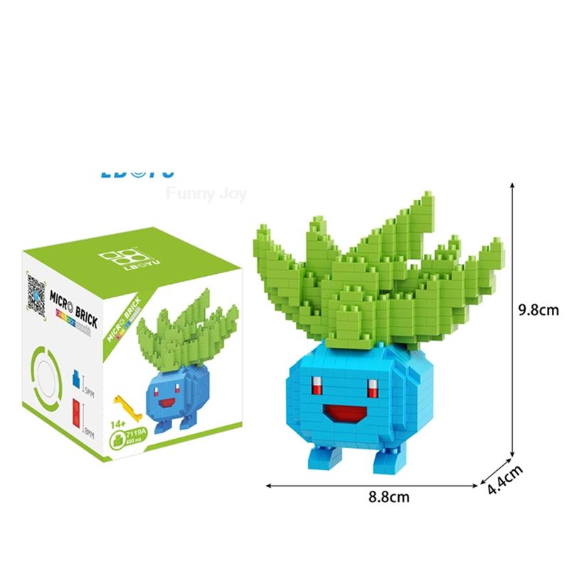 61 Style Funny Building Blocks Assembly Anime Picachu Charizard Doll Blastoise Bulbasaur Gengar Bricks Toy for Kid