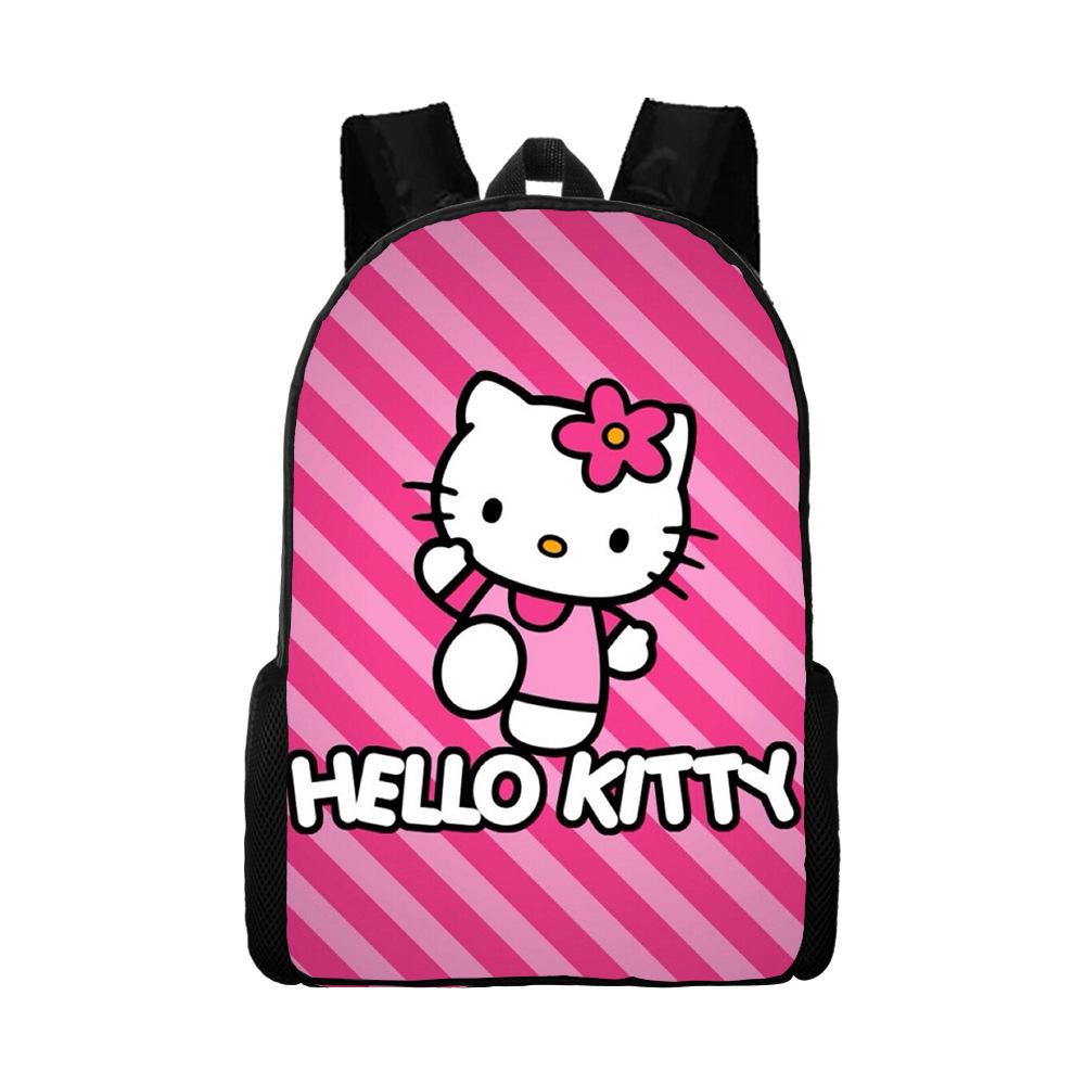 Hello Kitty Cartoon Backpack Ello Kitty Schoolbag Digital Printing Backpack