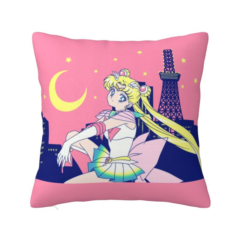 Custom Luxury Sailors Moon Cartoon Cushion Cover Soft Luna Cartoons Throw Pillow Case
