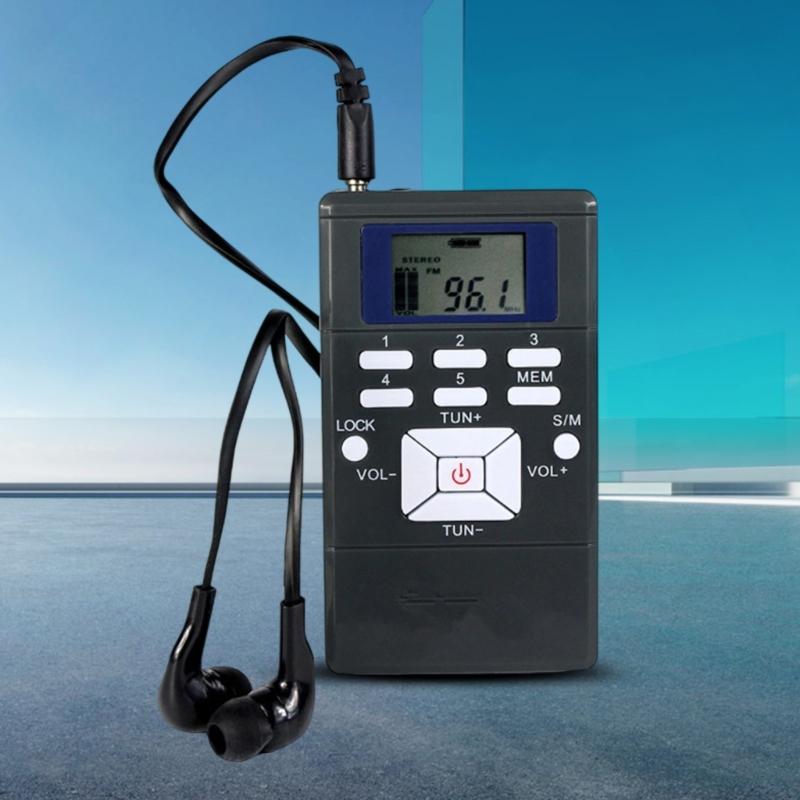 DSP Digital AM FM Radio with LCD Display Auto Scan Manual Tuning for Home Outdoor Travel Emergency Use