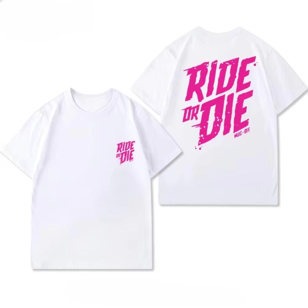 

Summer Men T-thirts New Cycling Wear Bike Ride or Die Loose Summer Cotton MUCOFF Short-sleeved T-shirt for Men and Women Tops 4XL