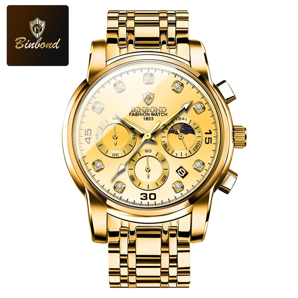 Binbang Multifunctional Quartz Men's Business Watch