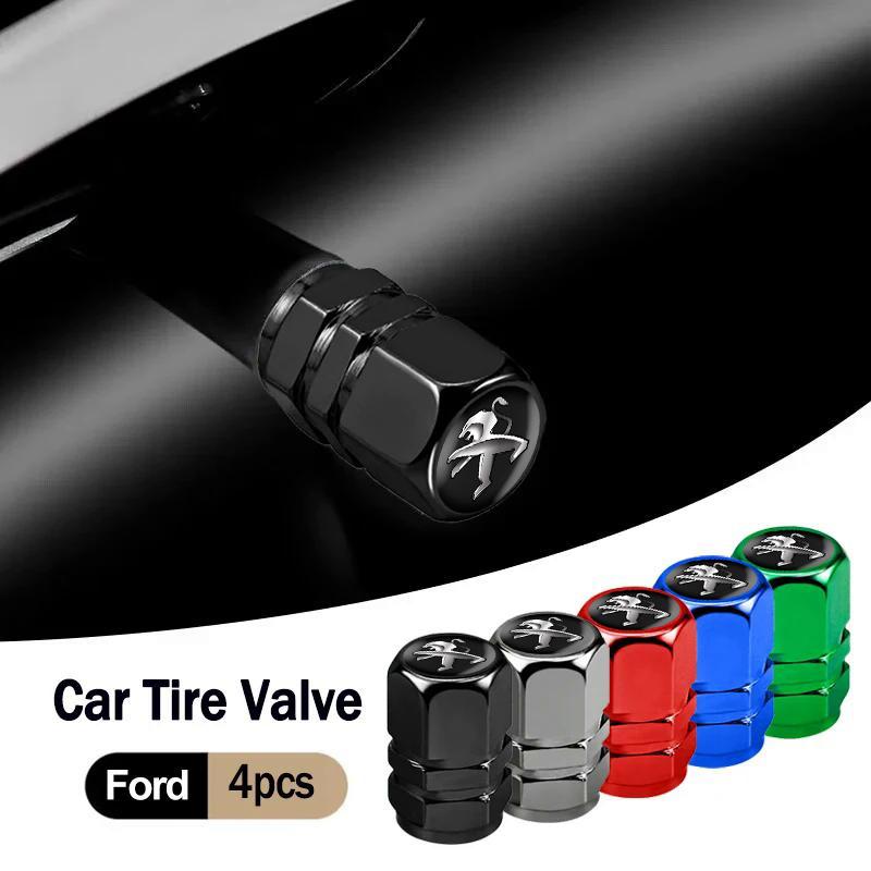 4 Pcs Metal Car Tire Valve Caps for Peugeot 205 206 207 208 301 307 308 406 407 408 508 2008 3008 4008 5008 105 106 107 108 RCZD