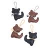 Pu Leather Cat Keychain Cute Animal Keyring Women Bag Charm Handbag Hanging Pendant Decoration Girl Gifts