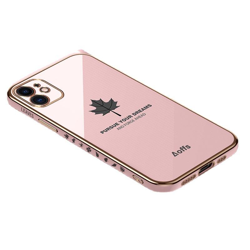 Samsung S25U Phone Case Electroplated Maple Leaf Note20Pro Protective Case S24 Suitable Silicone Soft A16A54 Ultra-thin