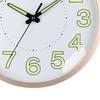 Silent Quartz Clock Plastic Wall Mounted Luminous Quiet for Living Room Bedroom 12in 30cm Rose Gold
